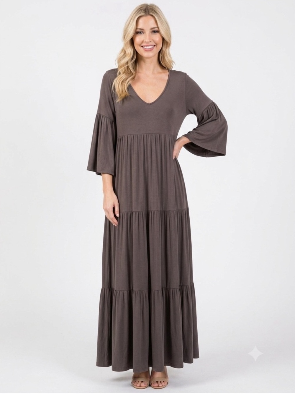 Natural life Charlotte tiered maxi dress